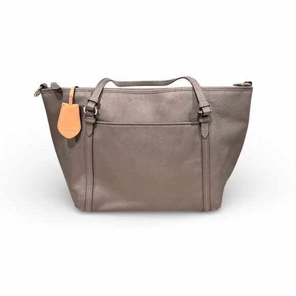 Coach Silver Metallic City Tote - Picture 2 of 8